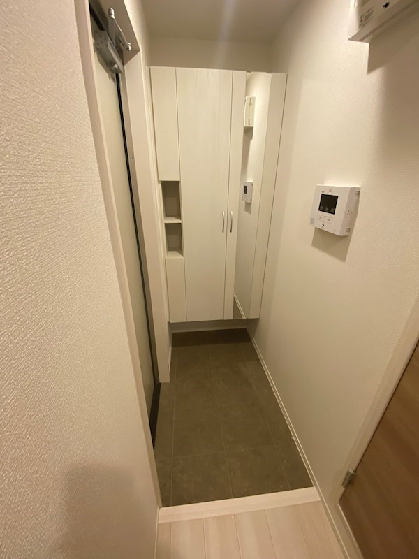 フェーブ島上の玄関|シンプルで使いやすい玄関です