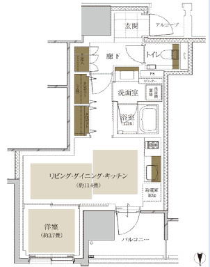 グランドメゾン谷町４丁目の間取り