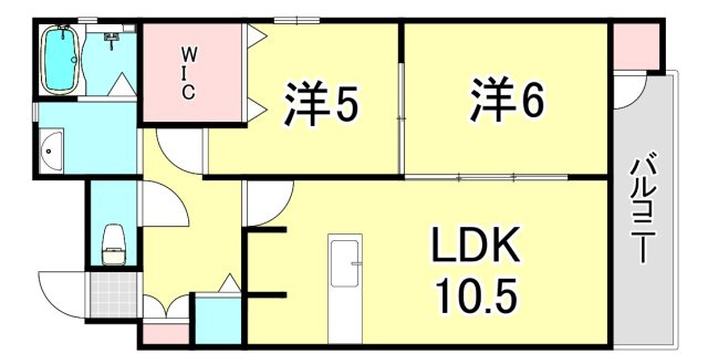 甲子園東行マンションの間取り