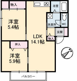 【間取り】 | グランディアス　C棟