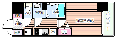 【間取り】 | プレサンス立売堀ベルヴィル