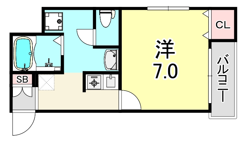 プリンス阿波座の間取り