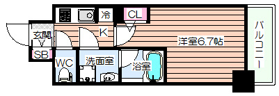 【間取り】 | リーガル京町堀Ⅱ