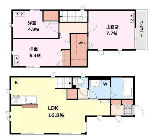 北野4丁目戸建賃貸住宅の間取り