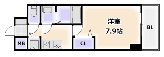 【間取り】 | プレサンス難波ラフィーネ