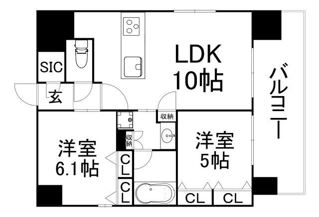 【間取り】 | プレサンス四天王寺