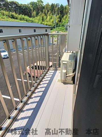 宗像市名残のアパートのバルコニー