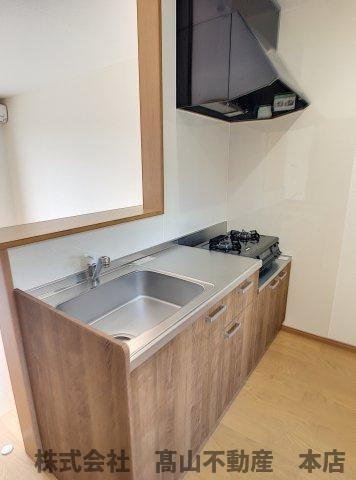 宗像市名残のアパートのキッチン