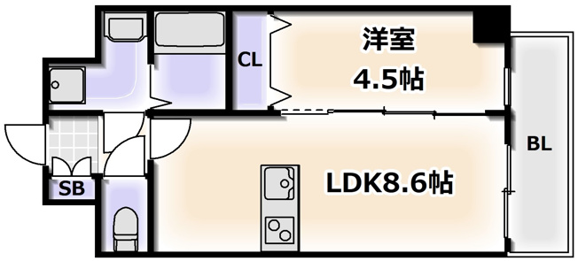 【間取り】 | プレサンス四天王寺前夕陽ヶ丘ヴィリード
