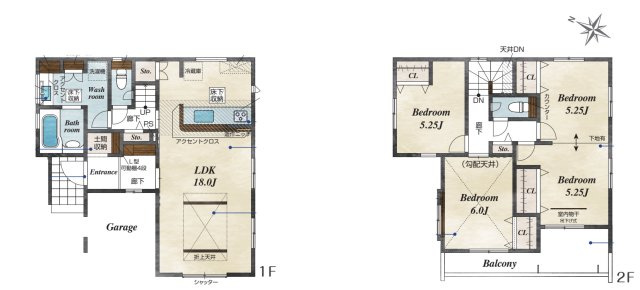 【間取り】 | 白岡〜South Avenue〜　新築戸建　全1棟　1号棟