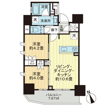 ライオンズ早稲田ミレスの間取り