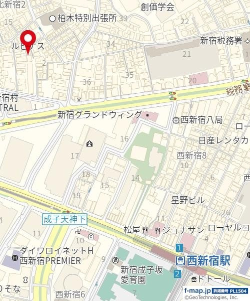 マリオン新宿の地図