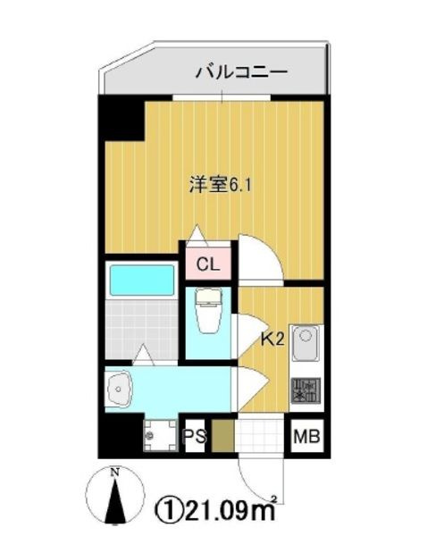 グランパシフィック今宮の間取り