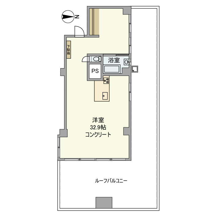 マンション市ケ谷の間取り