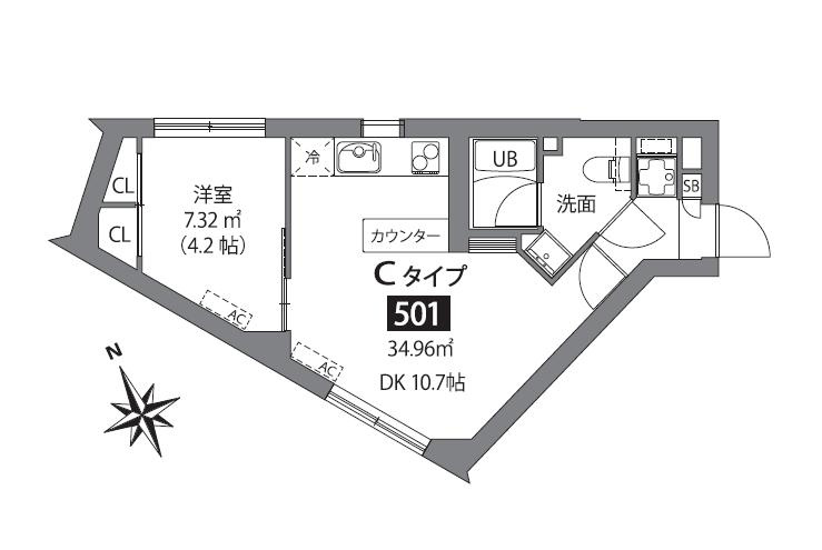 ASTILE市ヶ谷の間取り|間取り図