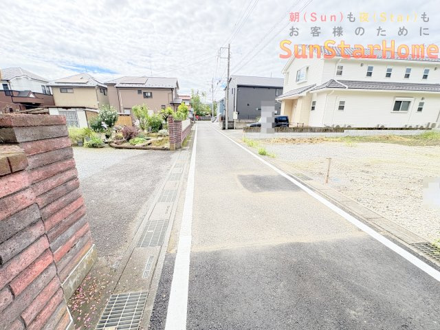 【サンスターホーム】羽村市羽西３丁目　売地D区画の前面道路含む現地写真