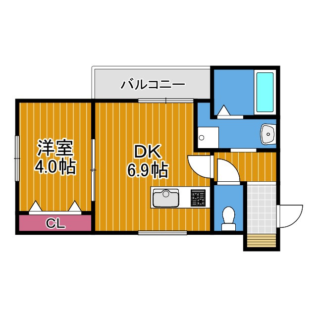 ステラウッド道明寺Ⅱの間取り