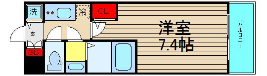 エグゼ難波南Ⅴの間取り