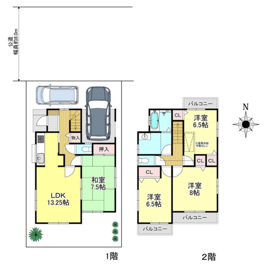【間取り】 | 白岡市西10丁目　中古戸建