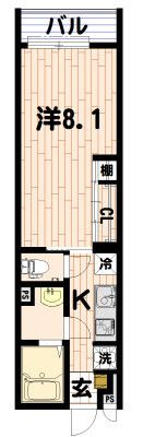 fare KAWASAKIの間取り|間取りです。