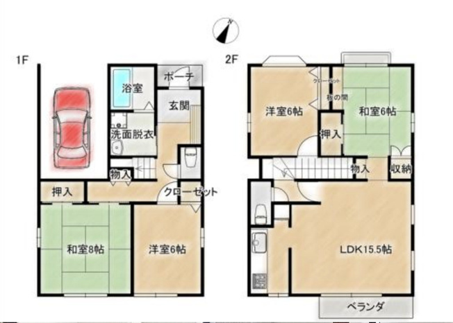 【間取り】 | 北葛飾郡杉戸町椿　中古戸建
