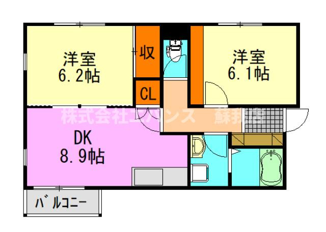 【間取り】 | サンウイング稲荷町