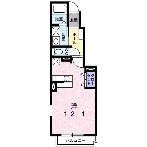【間取り】 | パストラーレ道後Ｂ