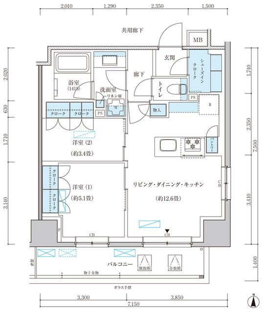 パークアクシス池袋イーストの間取り