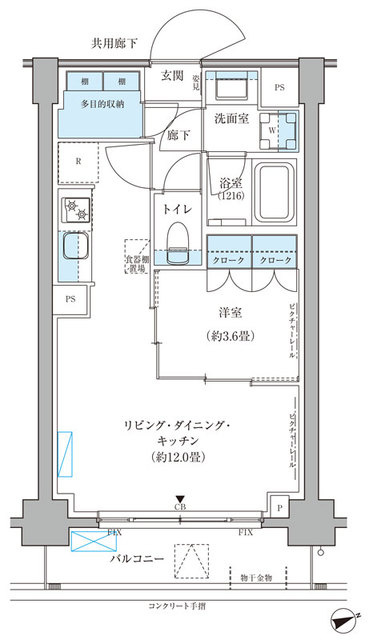 パークアクシス文京本郷の間取り