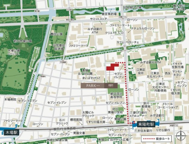 パークアクシス東陽町レジデンスの地図