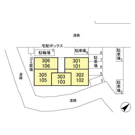 ブラウ天王台の区画図