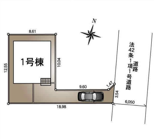 【区画図】 | 久喜市栗原第12　CRADLE GARDEN　新築戸建　全1棟　1号棟