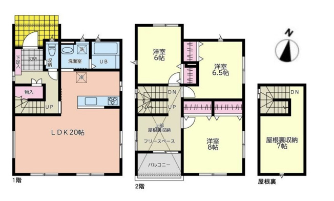 【間取り】 | 北葛飾郡杉戸町内田3丁目　中古戸建