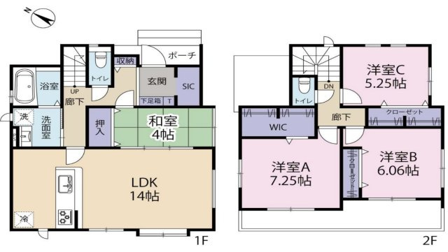 【間取り】 | 北葛飾郡杉戸町下高野　中古戸建