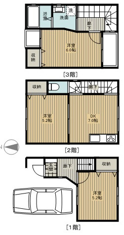 北柳川町大江貸家の間取り
