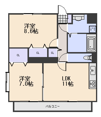 メゾンプレザントの間取り
