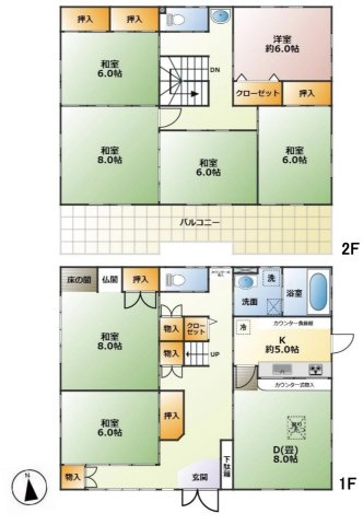 【間取り】 | 南埼玉郡宮代町宮代台　中古戸建