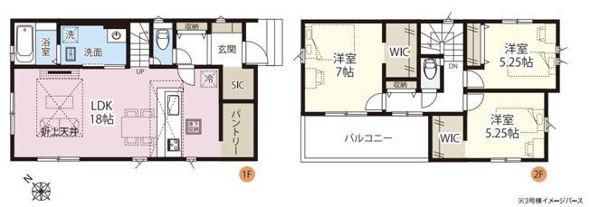 【間取り】 | 久喜市三箇5期　新築戸建　全3棟　3号棟