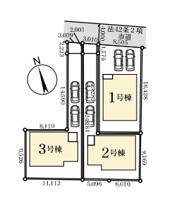 上尾市平方　2期　新築一戸建て　リーブルガーデン　01の区画図|1号棟