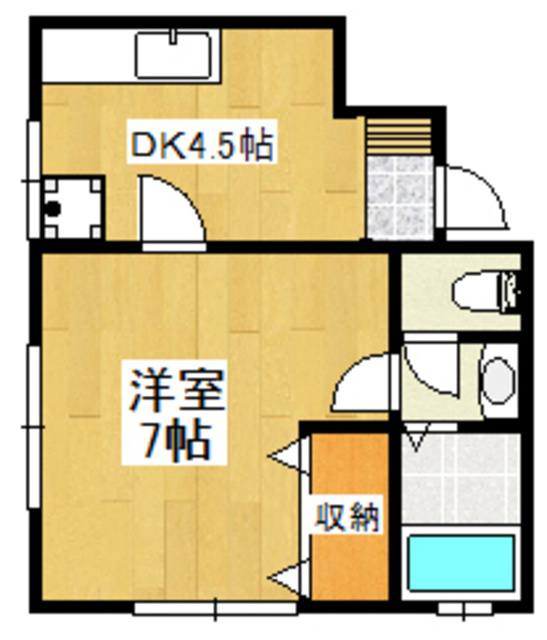 MYコーポの間取り|人気の１DKです。