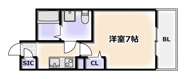【間取り】 | アドバンス難波ラシュレ