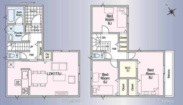 【間取り】 | 宮代町道佛第11　新築戸建　全1棟　1号棟