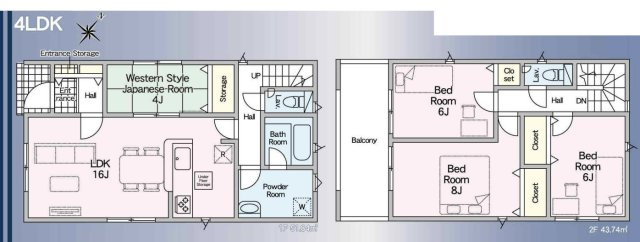 【間取り】 | 杉戸町下高野第24　新築戸建　全1棟　1号棟