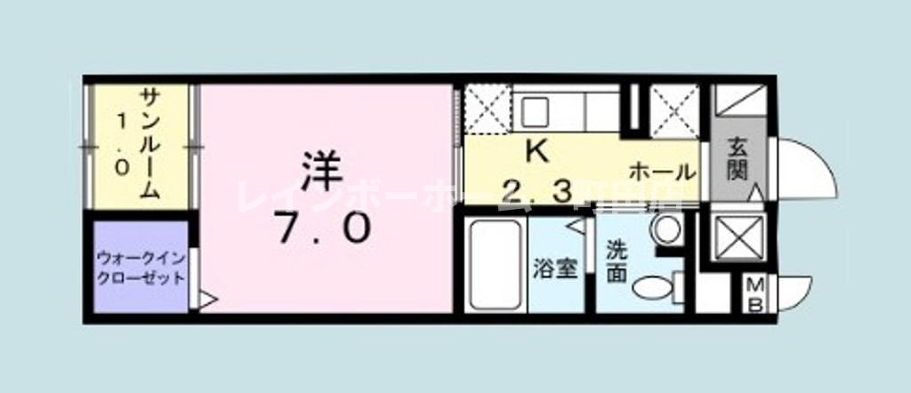 ベル　エミール※初期費用分割あと払いサービス利用可能物件の間取り