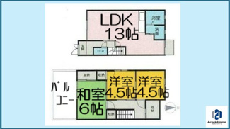 【間取り】 | 矢田南貸家