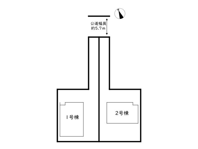 【区画図】 | 姫路市大塩町第5／全2棟
