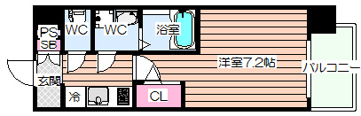 【間取り】 | アドバンス西梅田Ⅲエミネンス