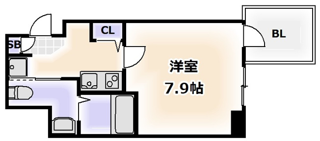 【間取り】 | エグゼ難波南Ⅵ