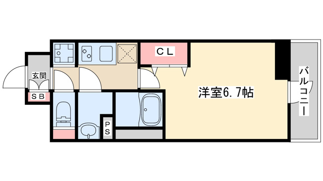 【間取り】 | プレサンスOSAKA西中島リエゾン