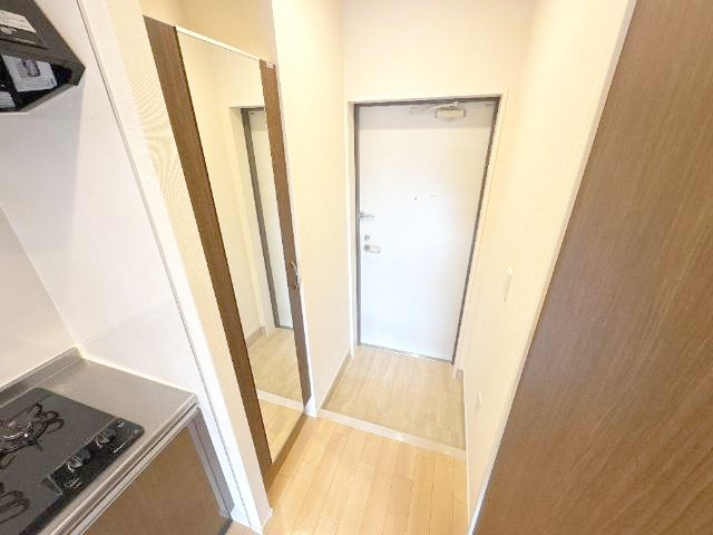 菊池郡菊陽町花立２丁目のアパートの玄関